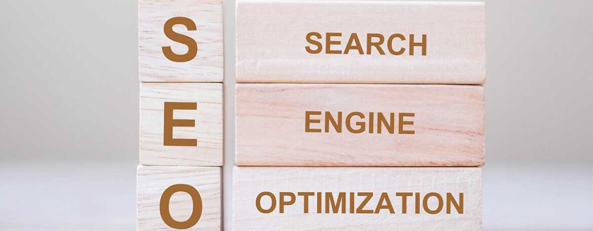 3 layer of stacked wooden blocks with SEO written on the left and Search Engine Optimisation on the right